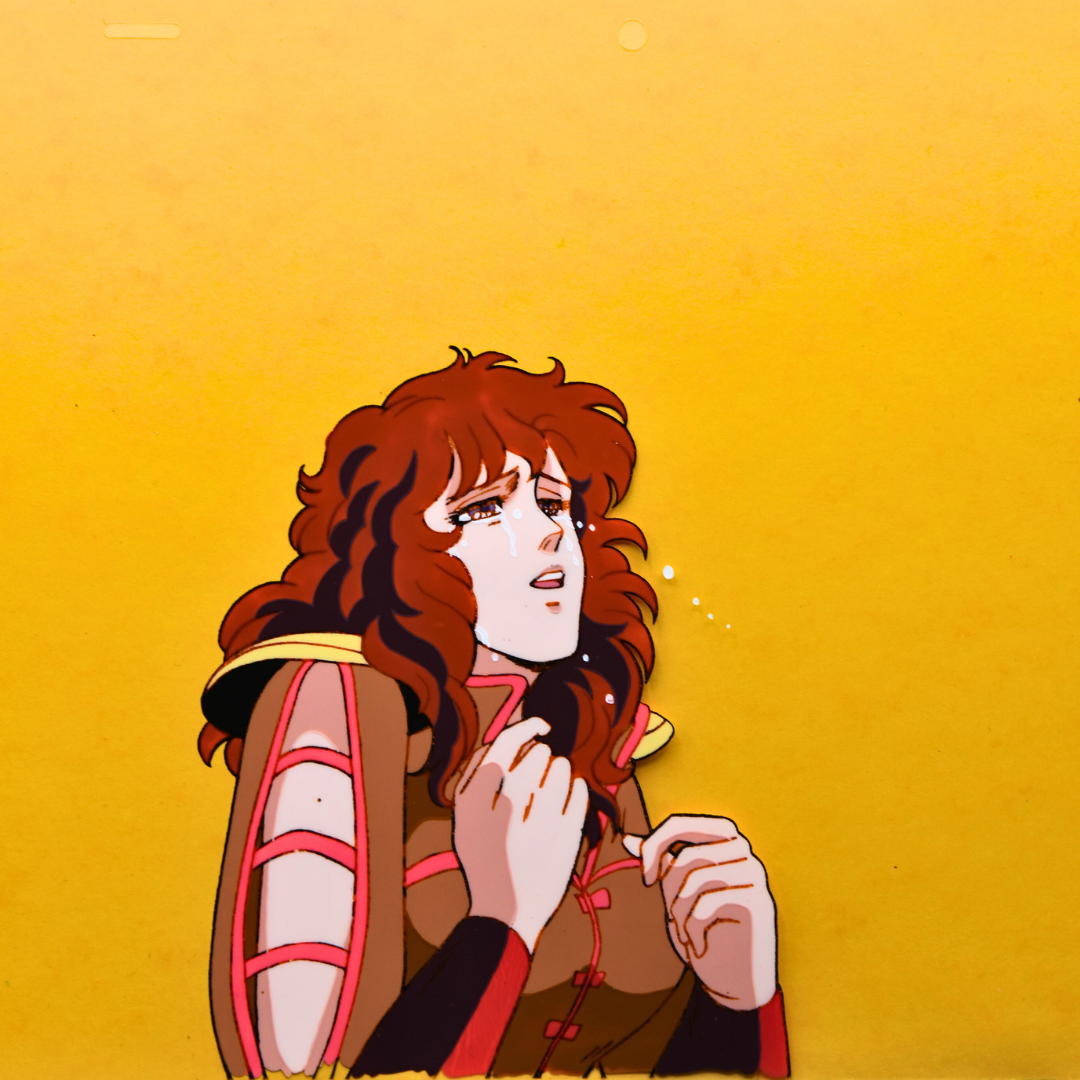 Mamiya crying in Fist of the North Star episode 56, original production cel