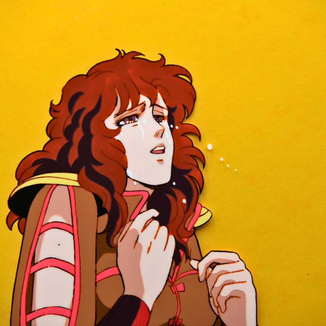 Mamiya in tears, original Fist of the North Star cel, episode 56