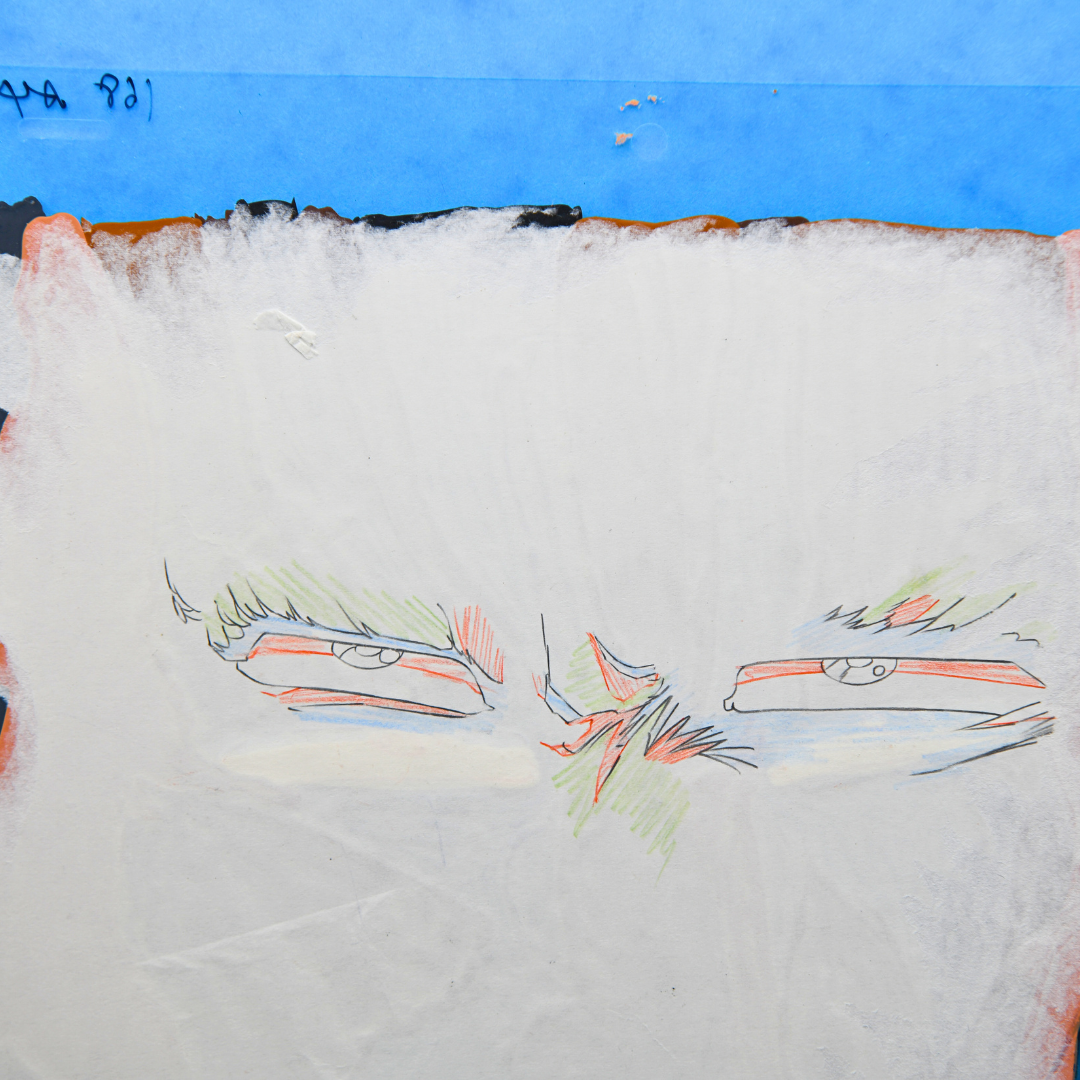 Original douga drawing for Raoh from Fist of the North Star Hokuto no Ken