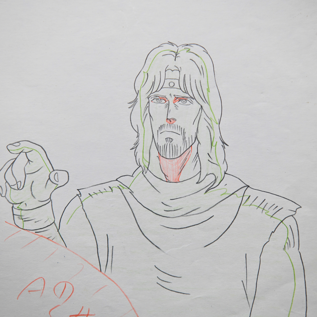 Portrait detail of Toki original douga from Hokuto no Ken