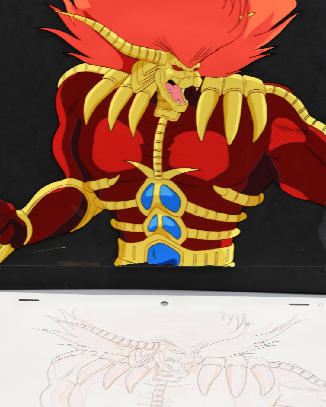 Bio Armor Liger production cel with matching douga, Jūshin Liger