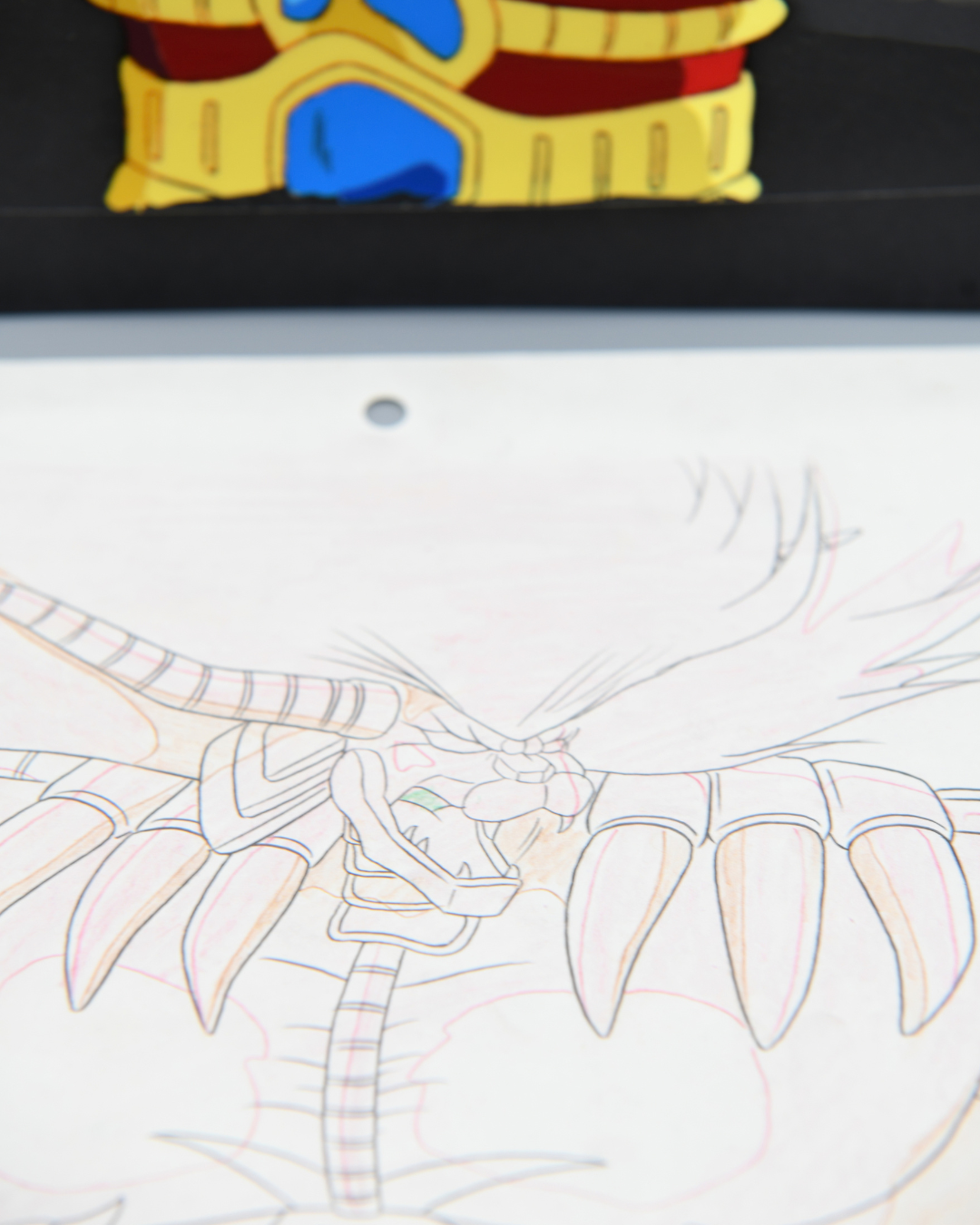 Bio Armor Liger production douga close view showing pencil construction