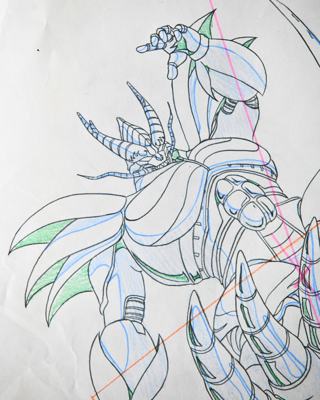 Detailed hand and claw section of Jūshin Liger Dorga Monster A2 matching douga