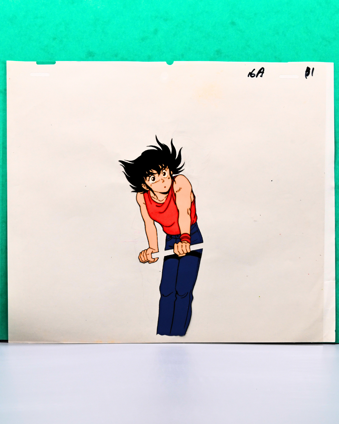 Jūshin Liger Ken Taiga original production cel with matching douga