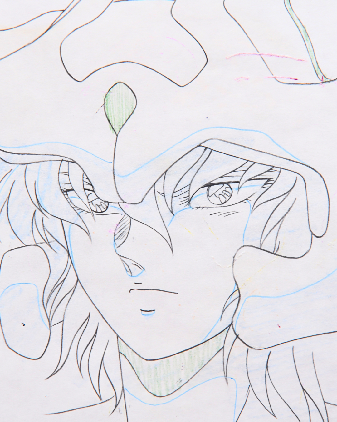 Ryu Dolk original production douga portrait in bio armor