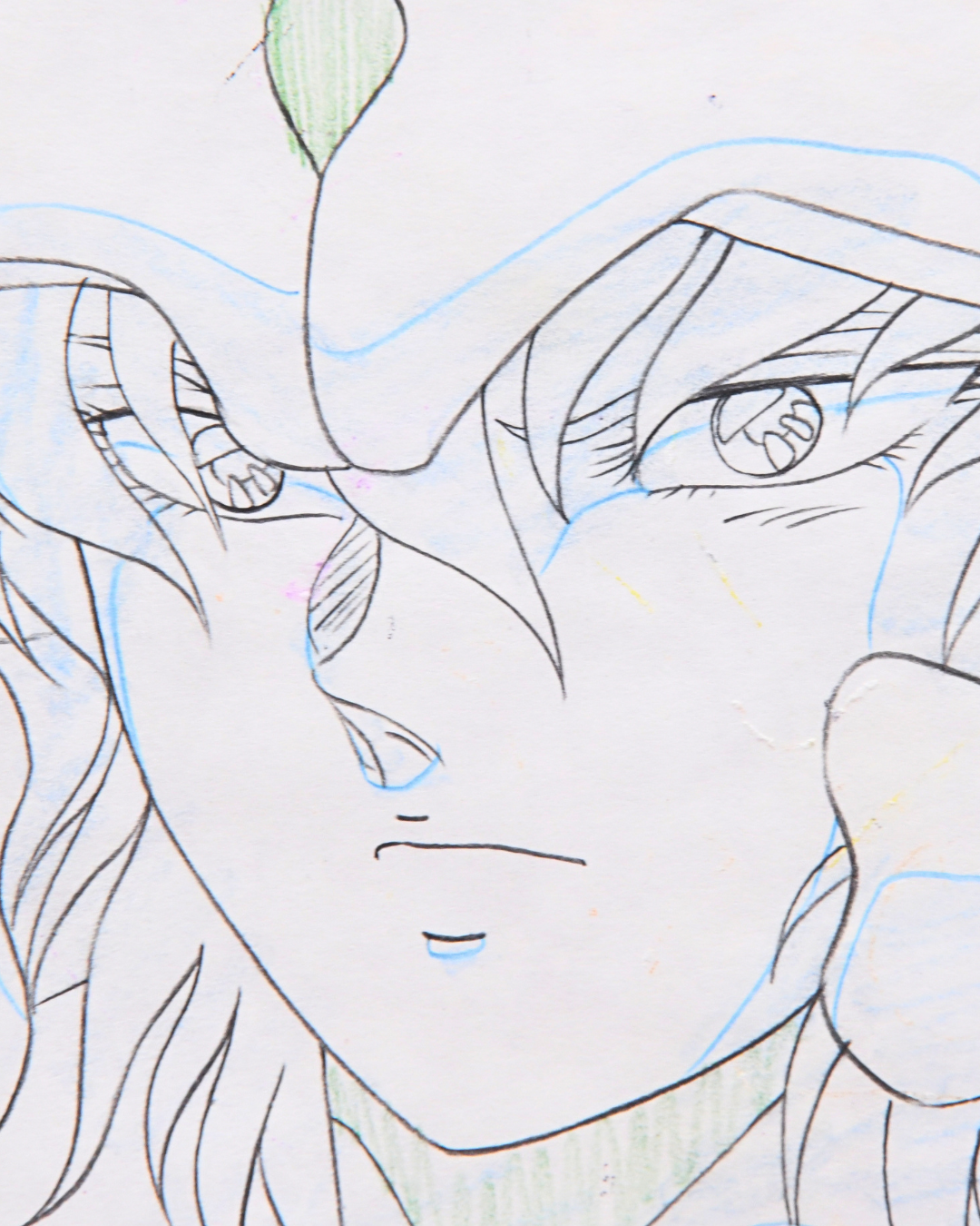 Close-up of Ryu Dolk matching douga drawing from Jūshin Liger