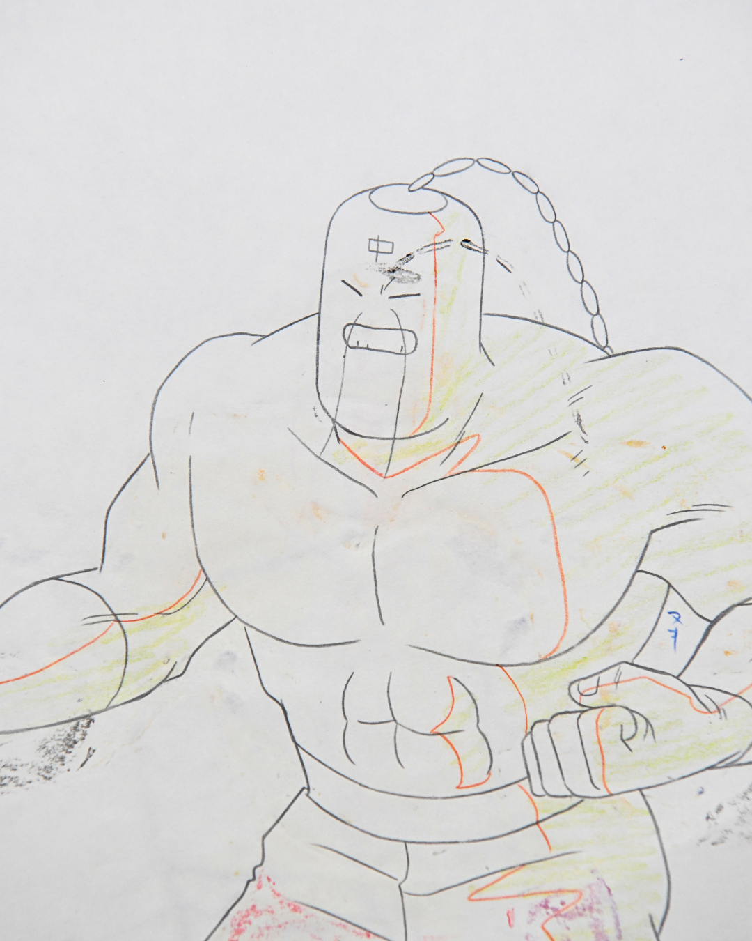 Ramenman matching original douga drawing from Kinnikuman