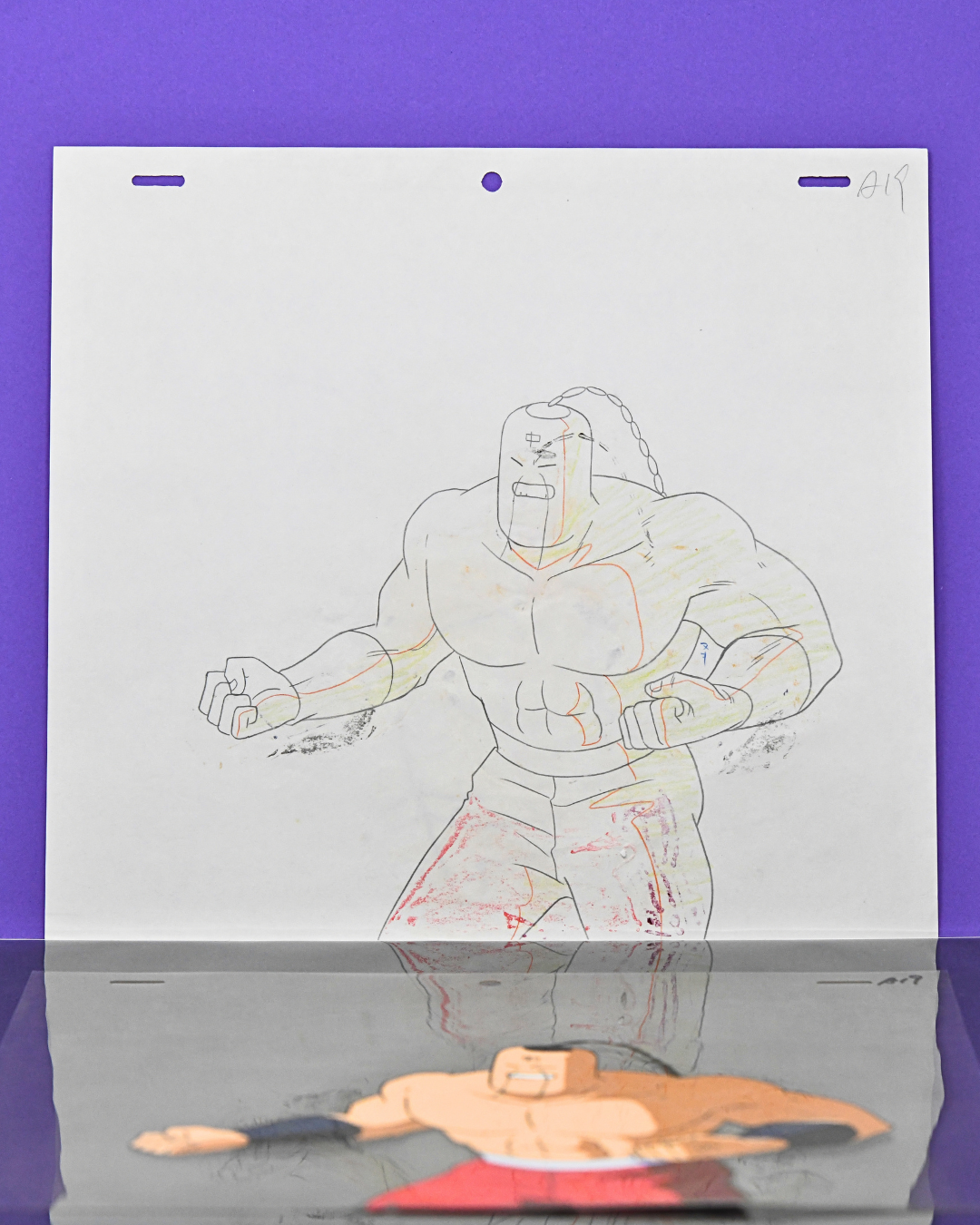 Full view of Ramenman original production douga A19 from Kinnikuman