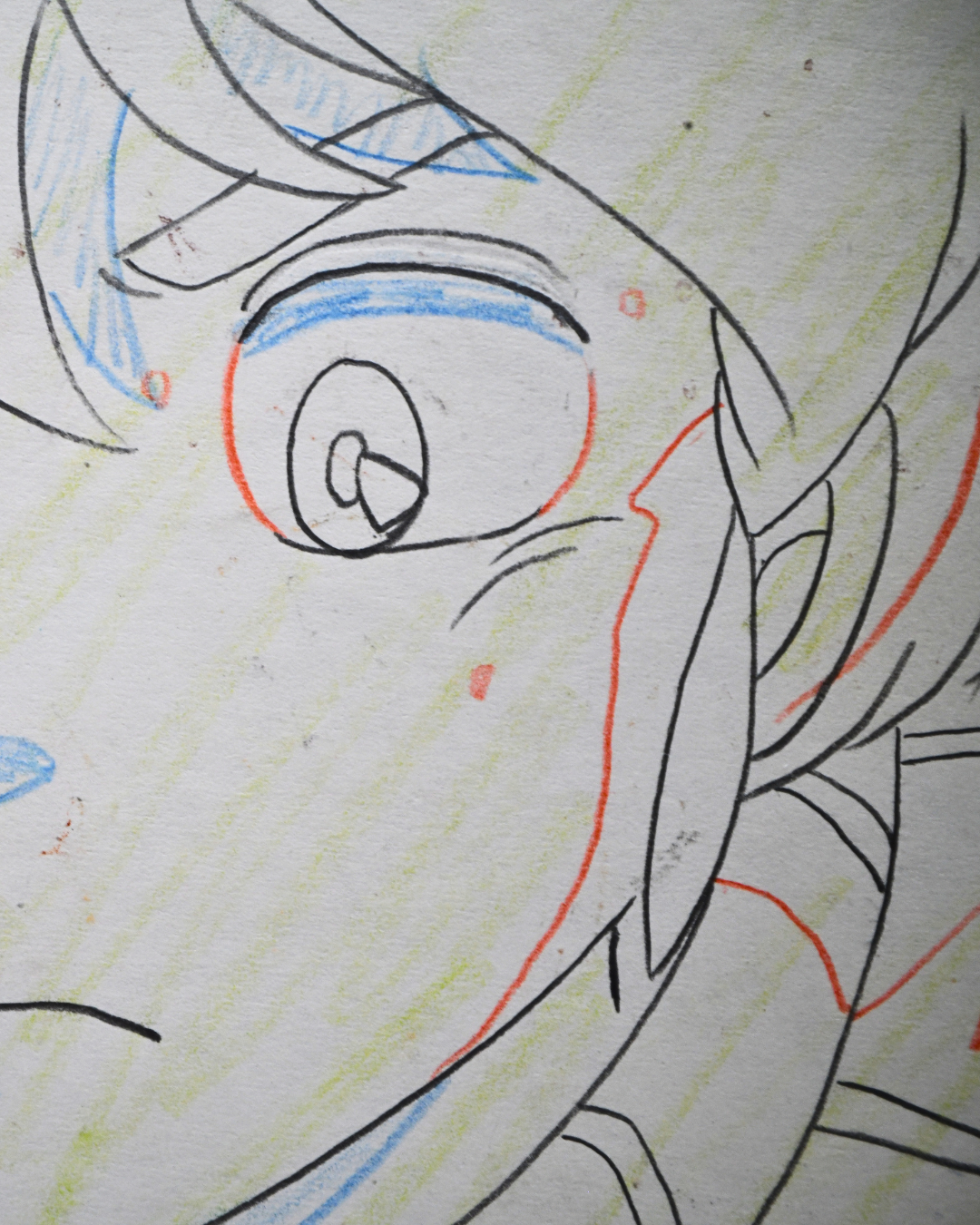 Detail of Yusaku Godai matching douga drawing from Maison Ikkoku