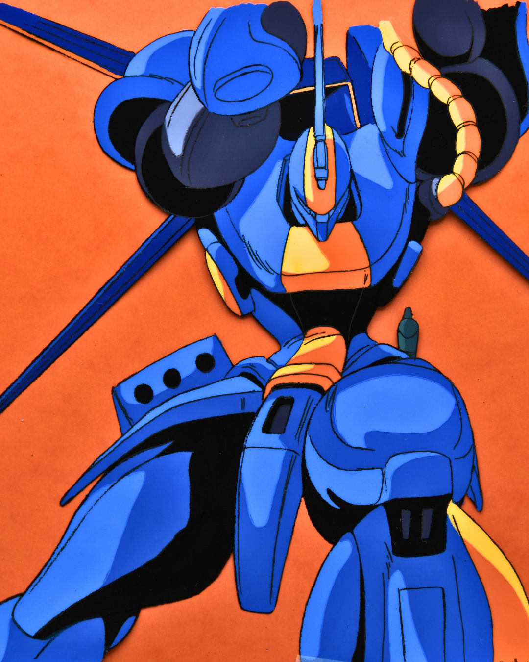 Metal Armor Dragonar blue Metal Armor original production cel detail