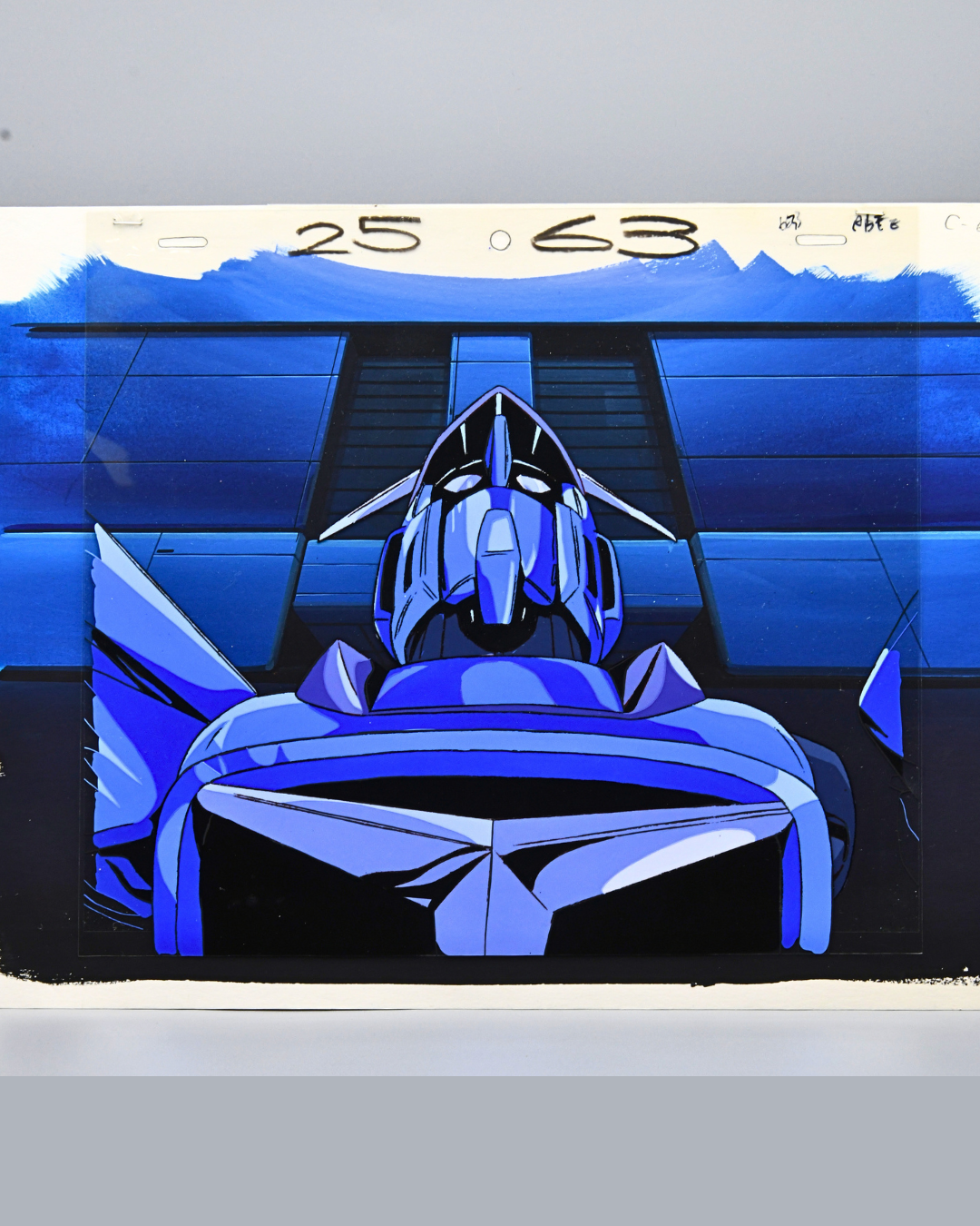 Metal Armor Dragonar Falguen original production cel and hand-painted background full view