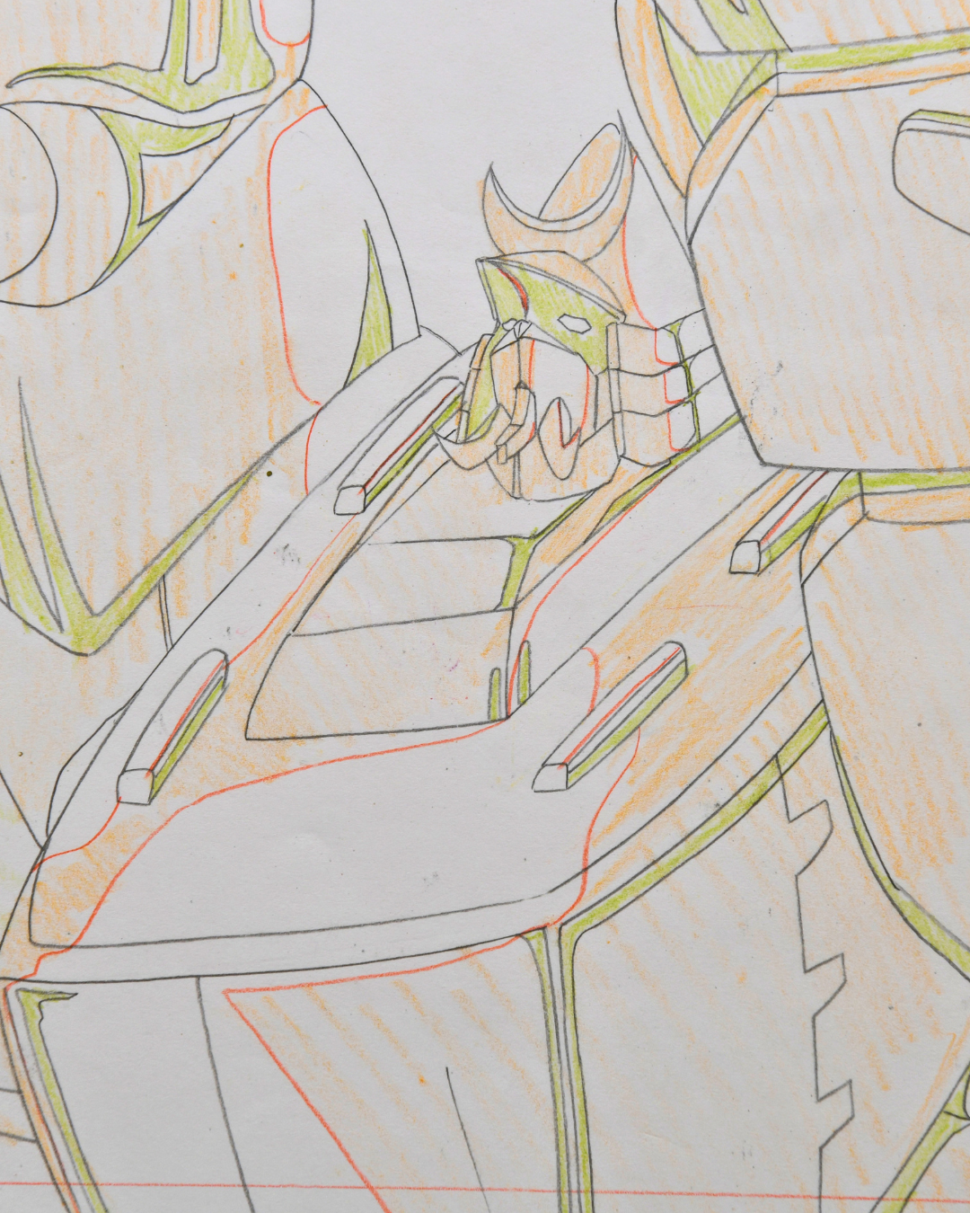 Gilgazamune original production douga detail from Metal Armor Dragonar