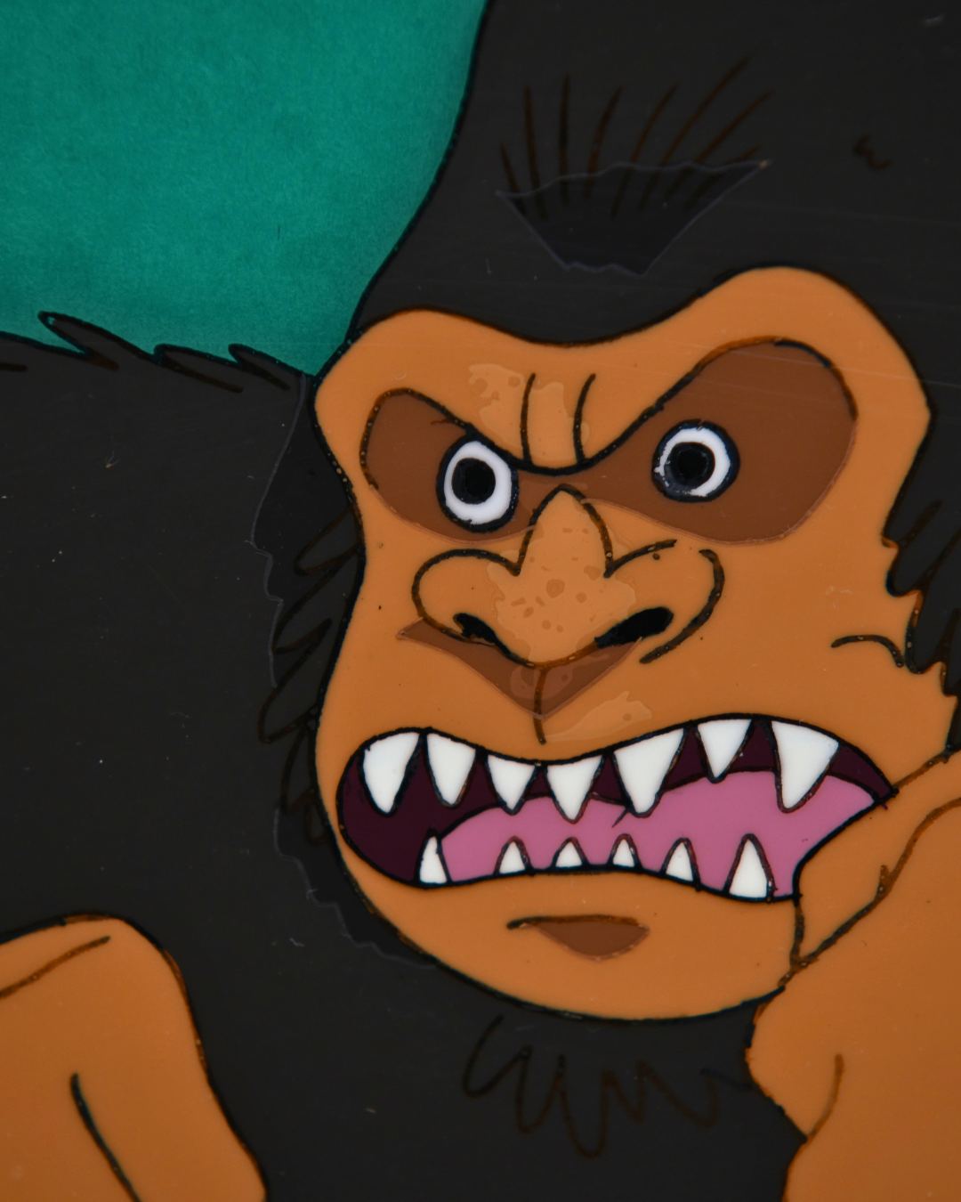 My Father’s Dragon 1997 gorilla original production cel face close-up