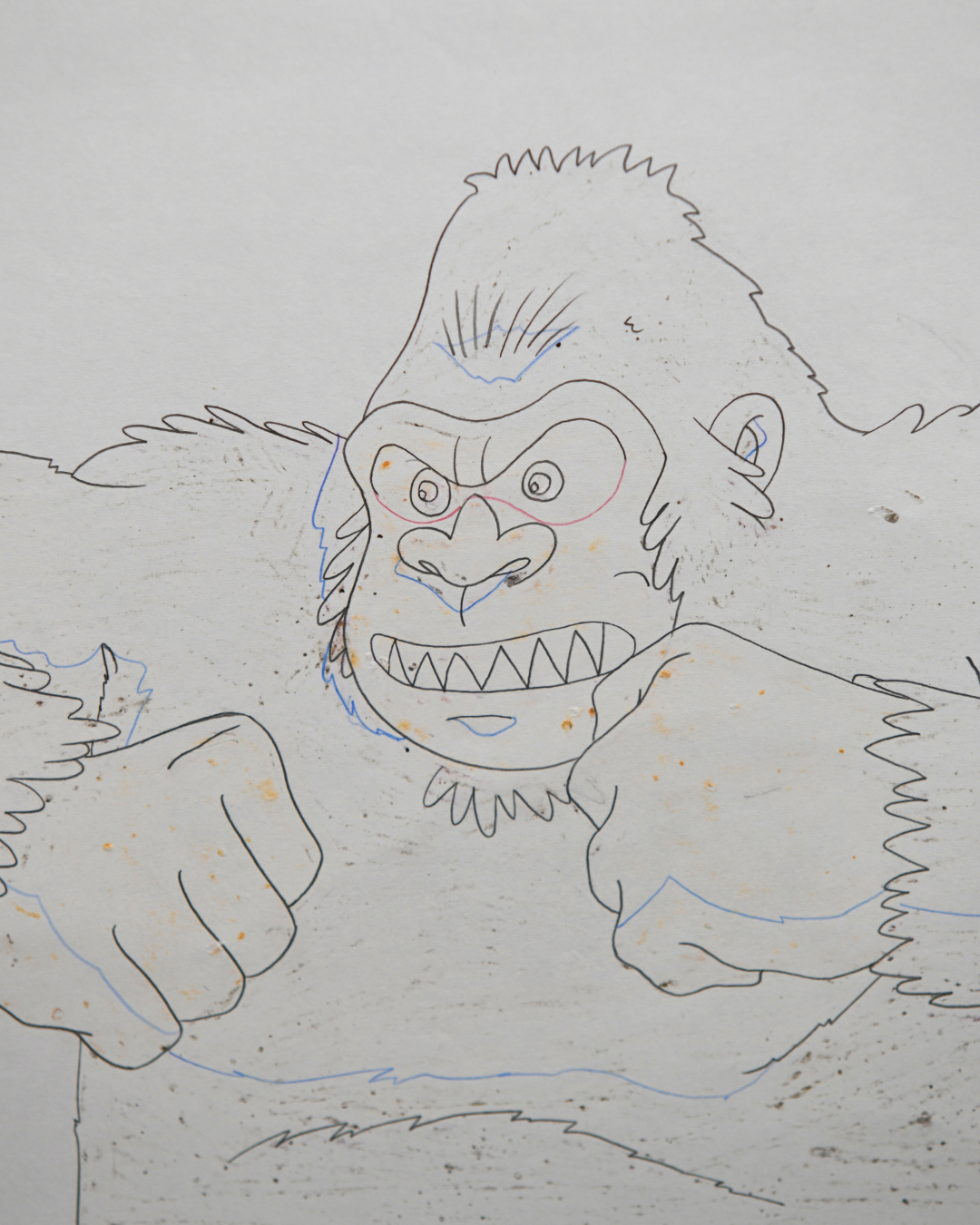 Gorilla matching production douga detail from My Father’s Dragon 1997