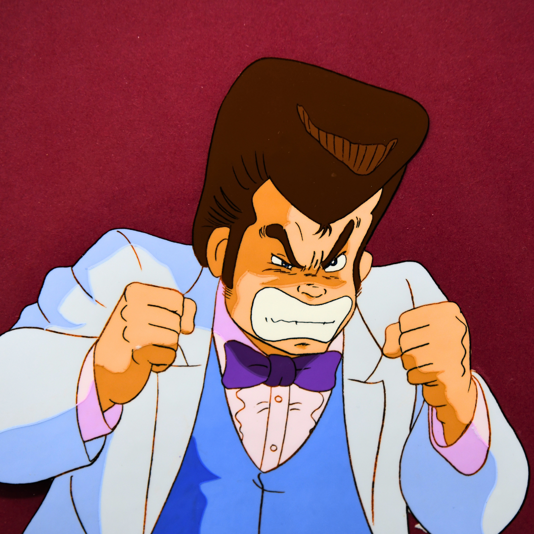 Sakigake!! Otokojuku Gokukoji Hidemaro angry pose original hand-painted production cel