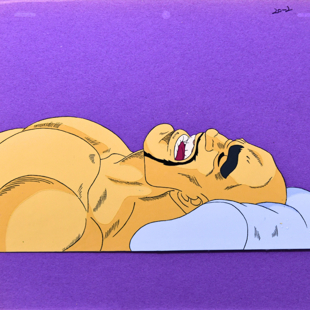 Heihachi Edajima sleeping original production cel from Sakigake!! Otokojuku