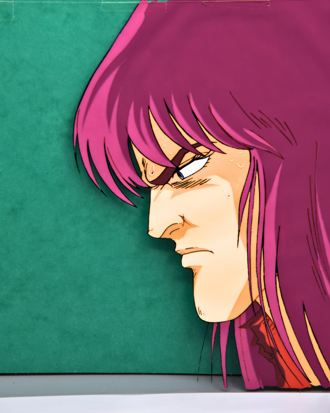 Hien profile portrait original anime production cel from Sakigake!! Otokojuku
