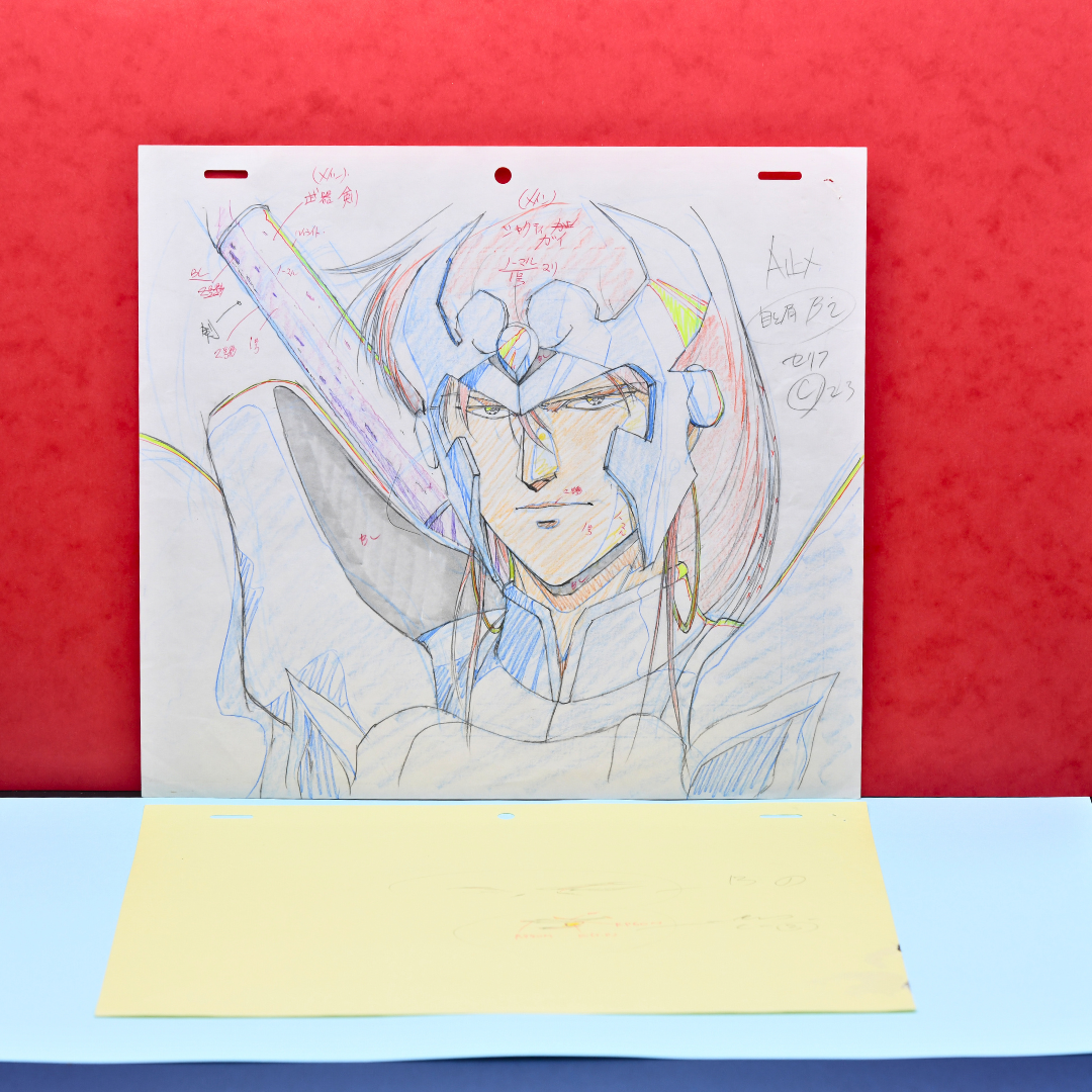 Gai Kuroki Shurato armour original production drawing color pencil annotations