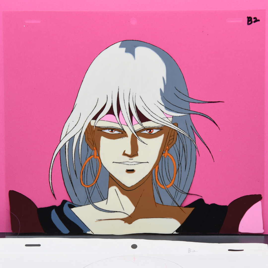 Front portrait of Gai Kuroki original hand-painted production cel from Shurato