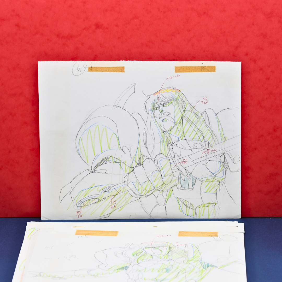 Shurato Gai Kuroki original production genga set from Shurato The Legend of the Heavenly Sphere