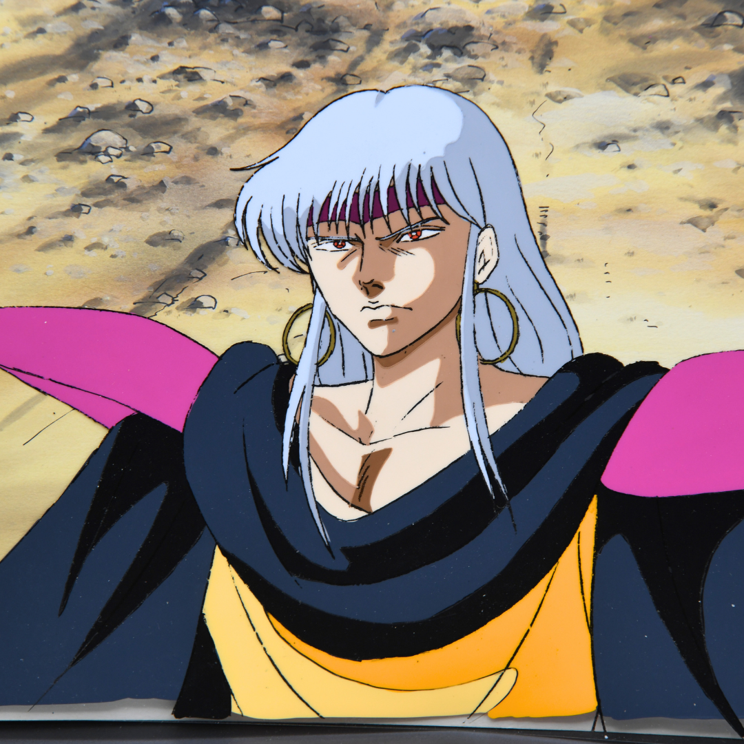 Shurato Gai Kuroki original production cel with original background and douga