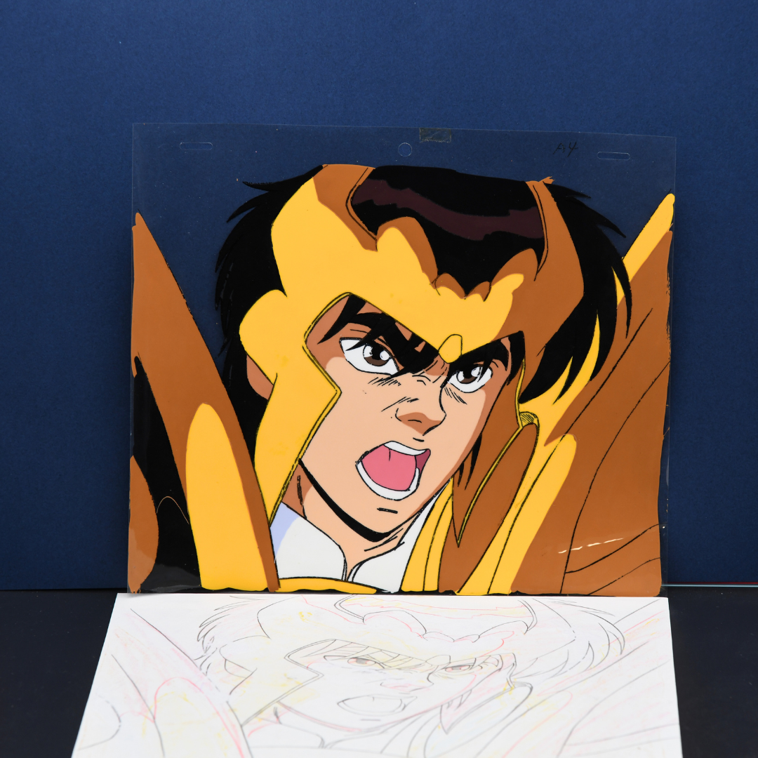 Shurato Hidaka close-up original production cel and douga from Shurato