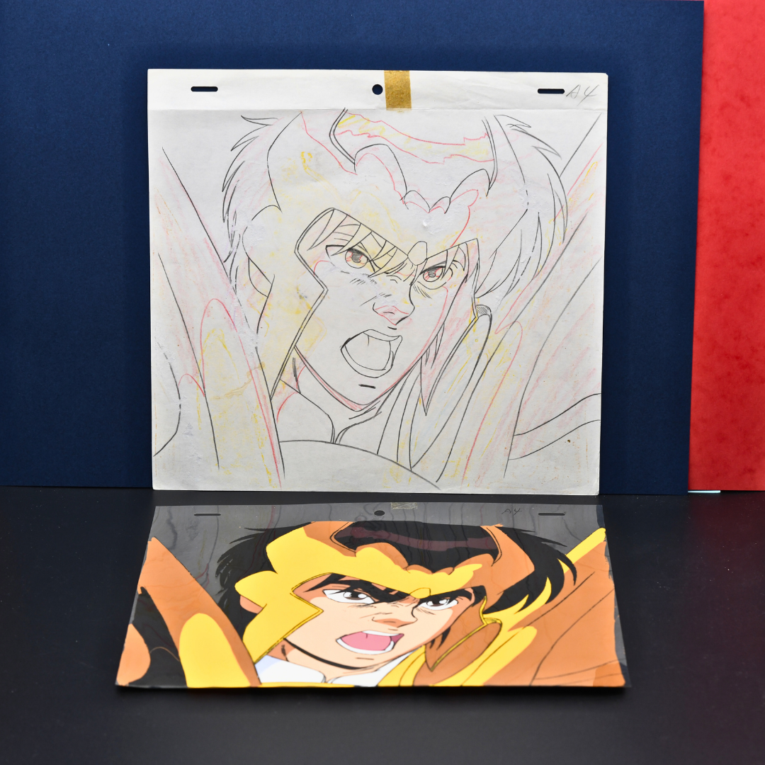 Shurato Hidaka original cel and matching douga production artwork set