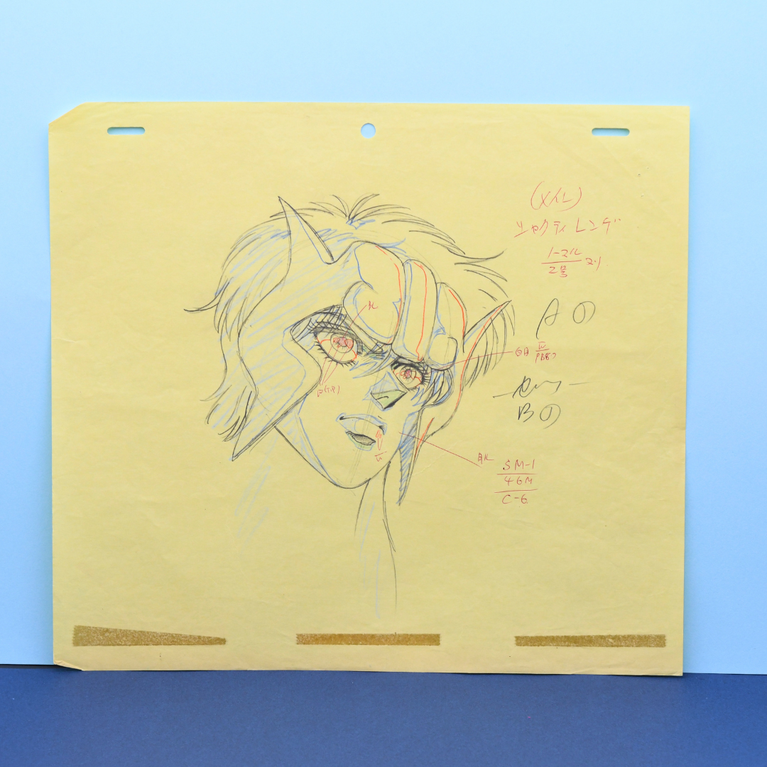 Shurato Hidaka original genga character design drawing from Shurato: The Legend of the Heavenly Sphere
