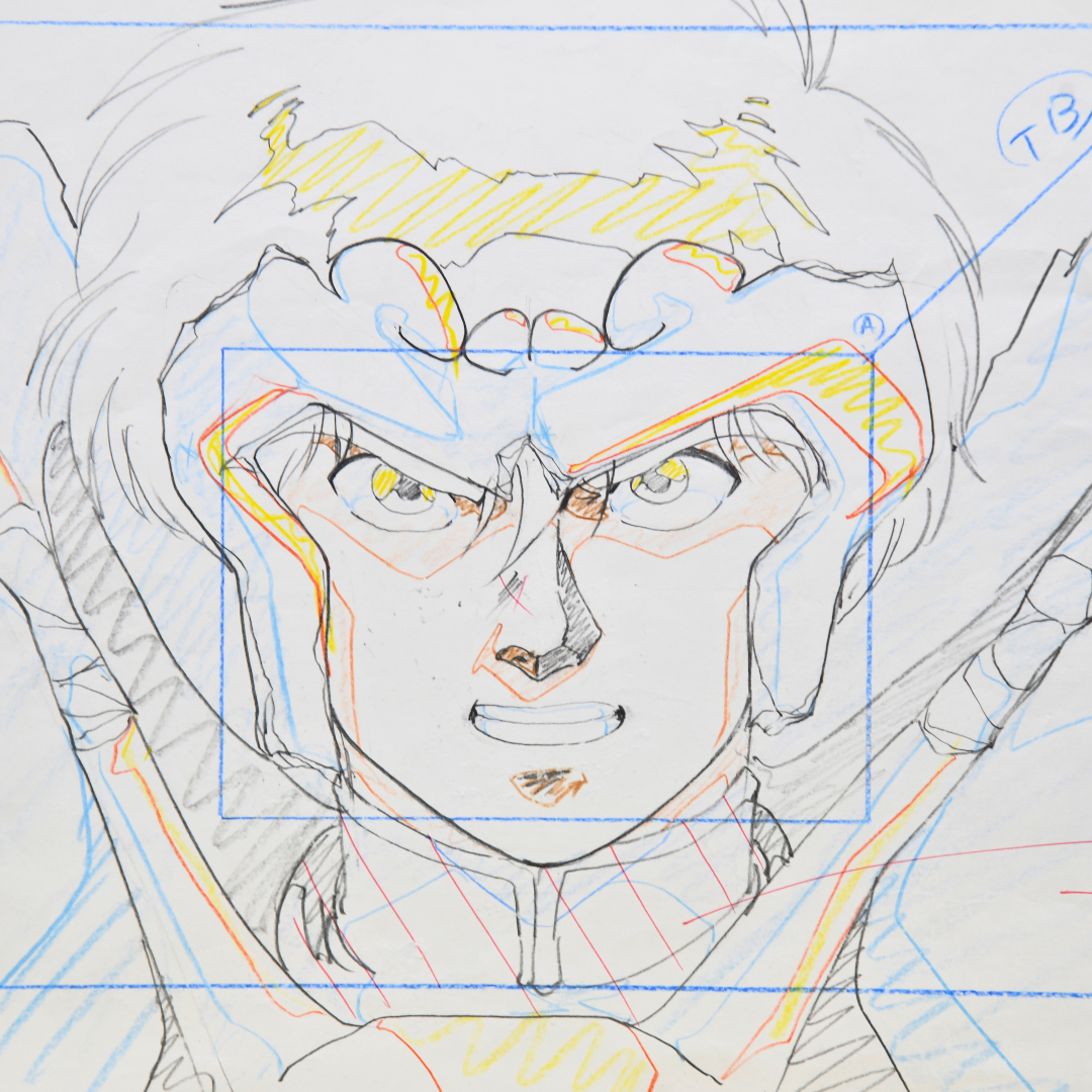 Close-up of Shurato Hidaka original production douga drawing