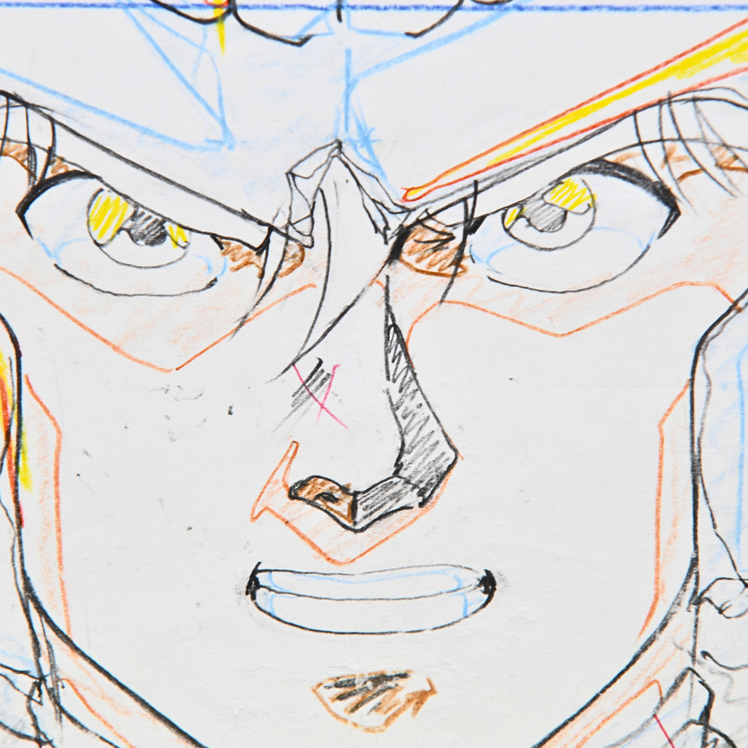 Extreme close-up of Shurato Hidaka original animation drawing