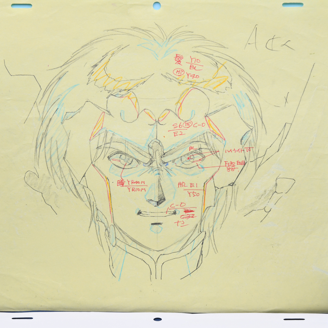 Shurato Hidaka original genga key animation drawing with production annotations