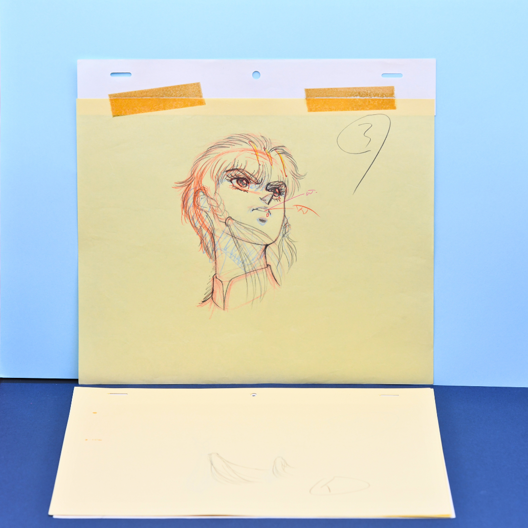 Detailed Shurato Hidaka genga portrait from Shurato: The Legend of the Heavenly Sphere