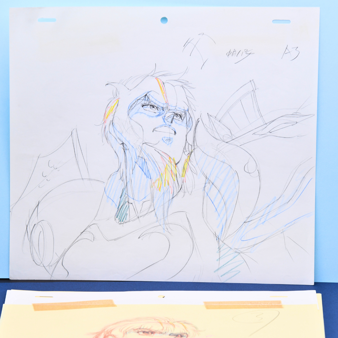 Shurato Hidaka original genga profile study from Shurato: The Legend of the Heavenly Sphere