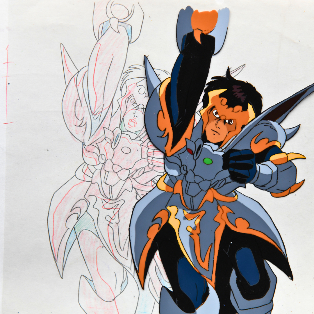 Shurato Hidaka original cel over matching production douga artwork