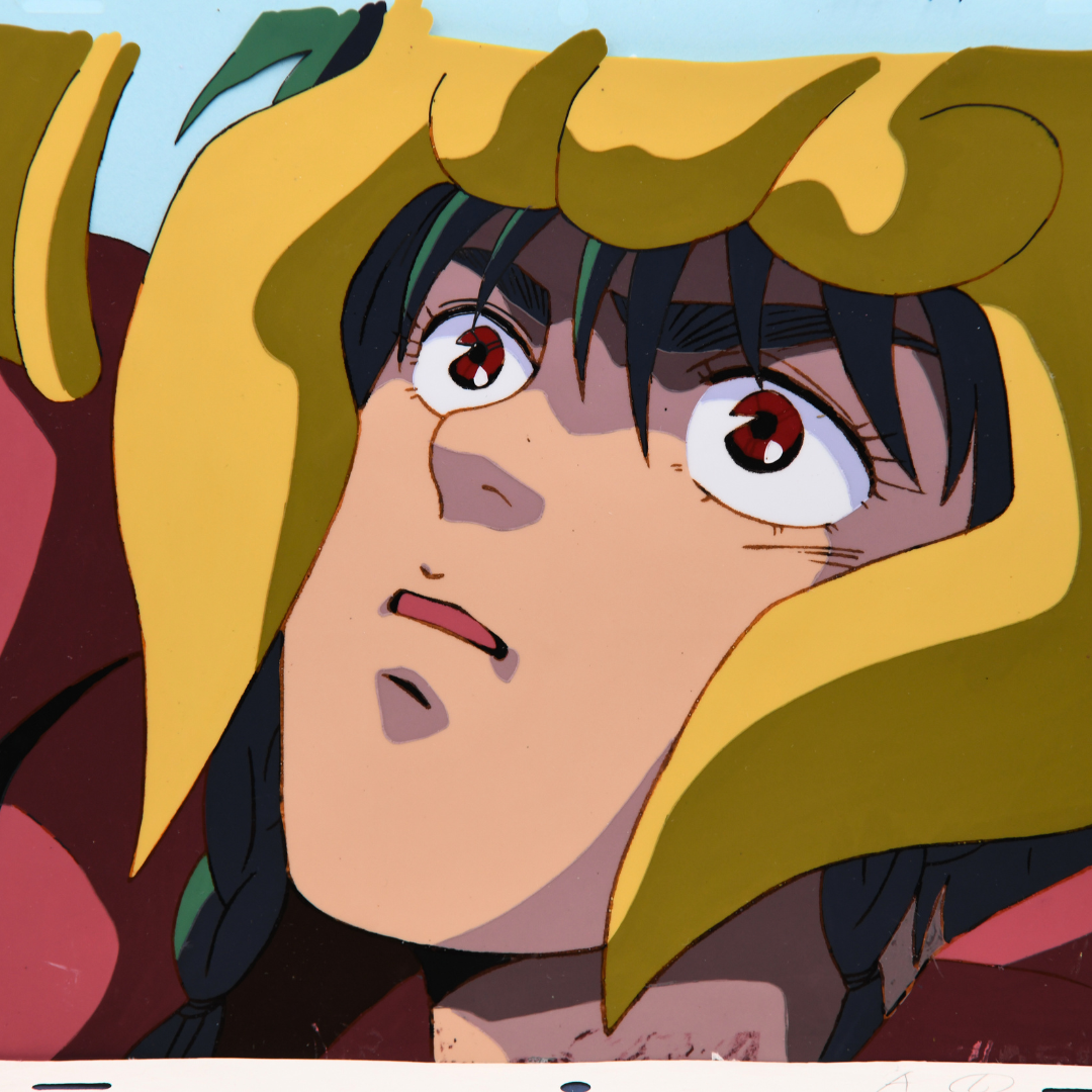 Shurato Hidaka original production cel close-up detail from Shurato