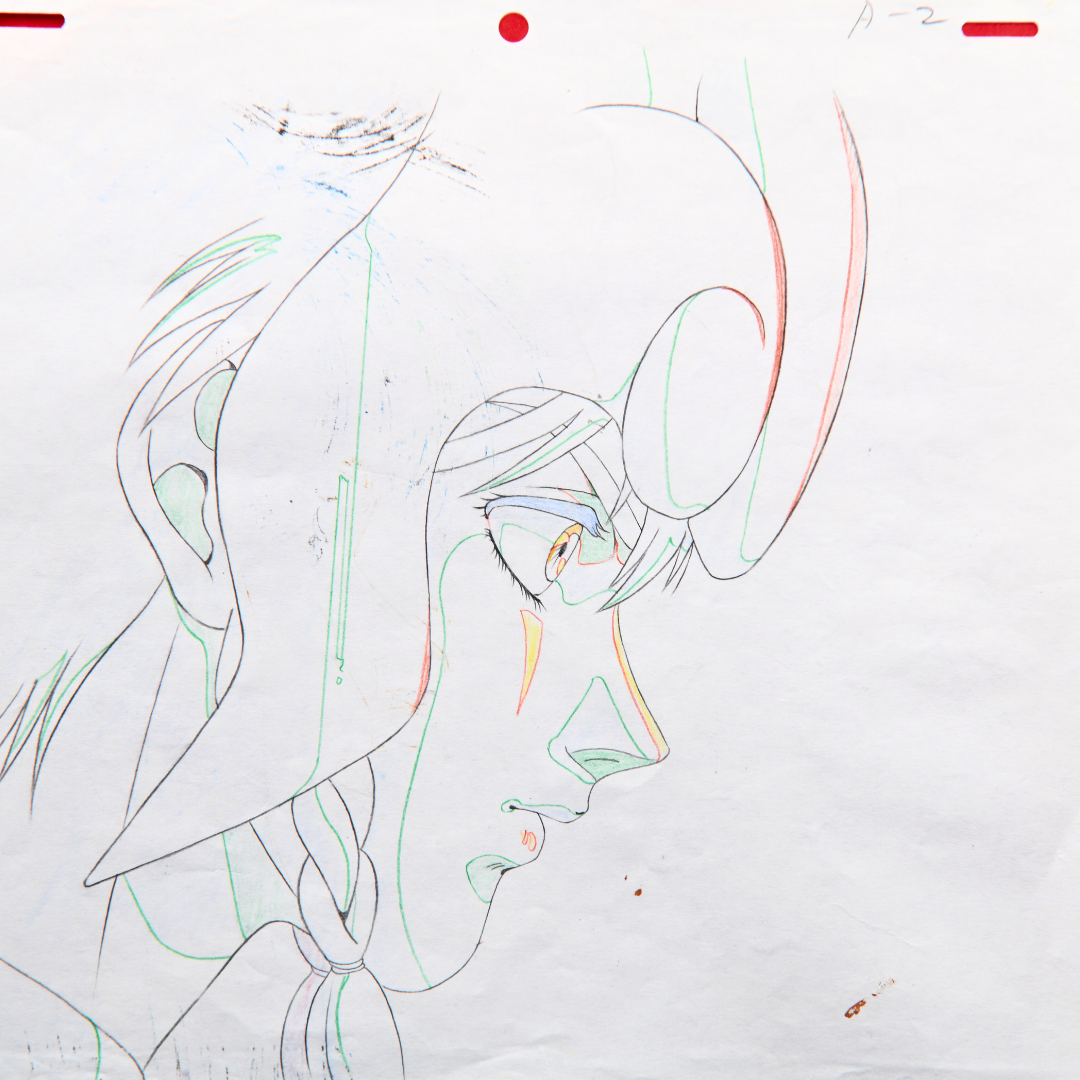 Close-up of Shurato Hidaka profile original production douga