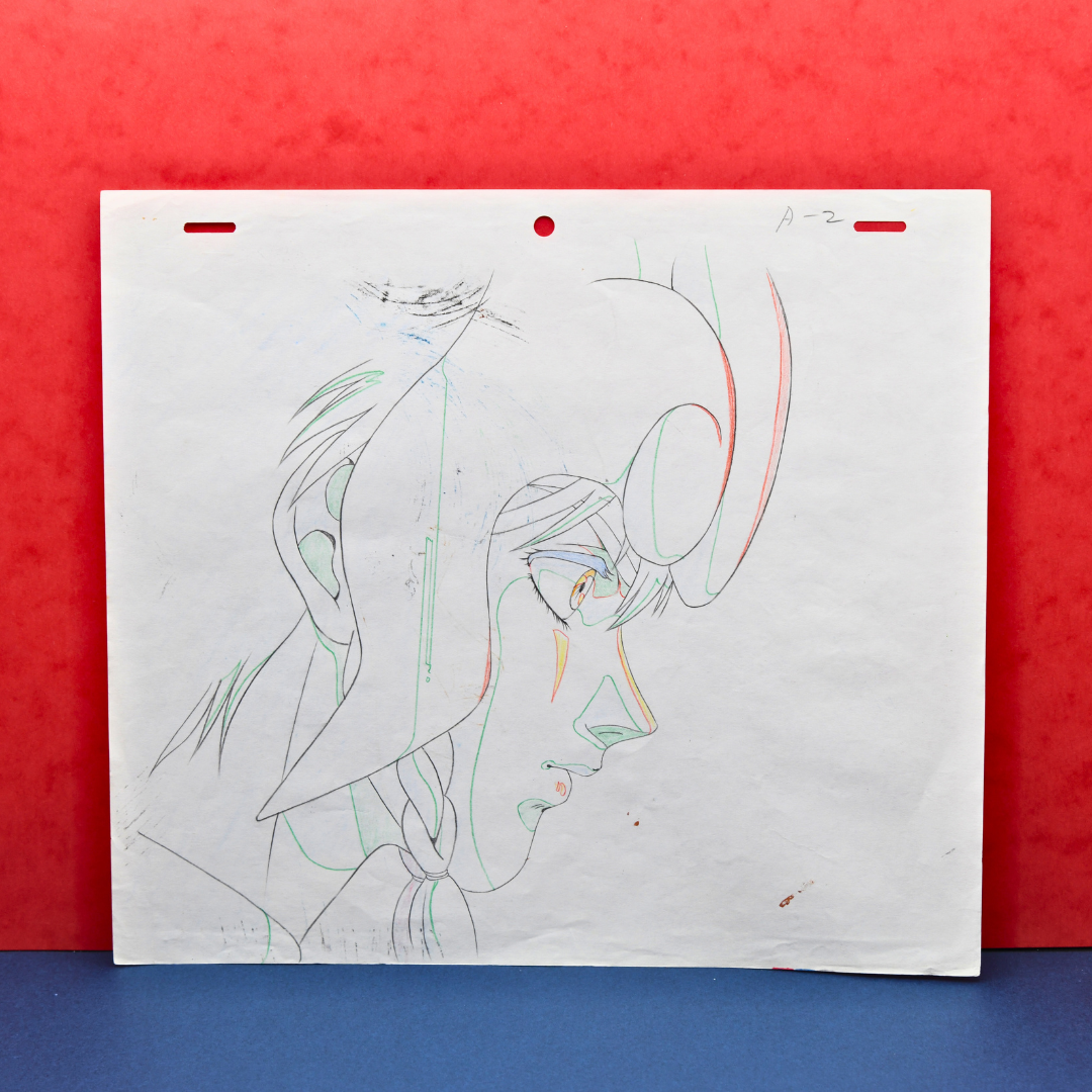 Full sheet Shurato Hidaka profile original production douga marked A-2