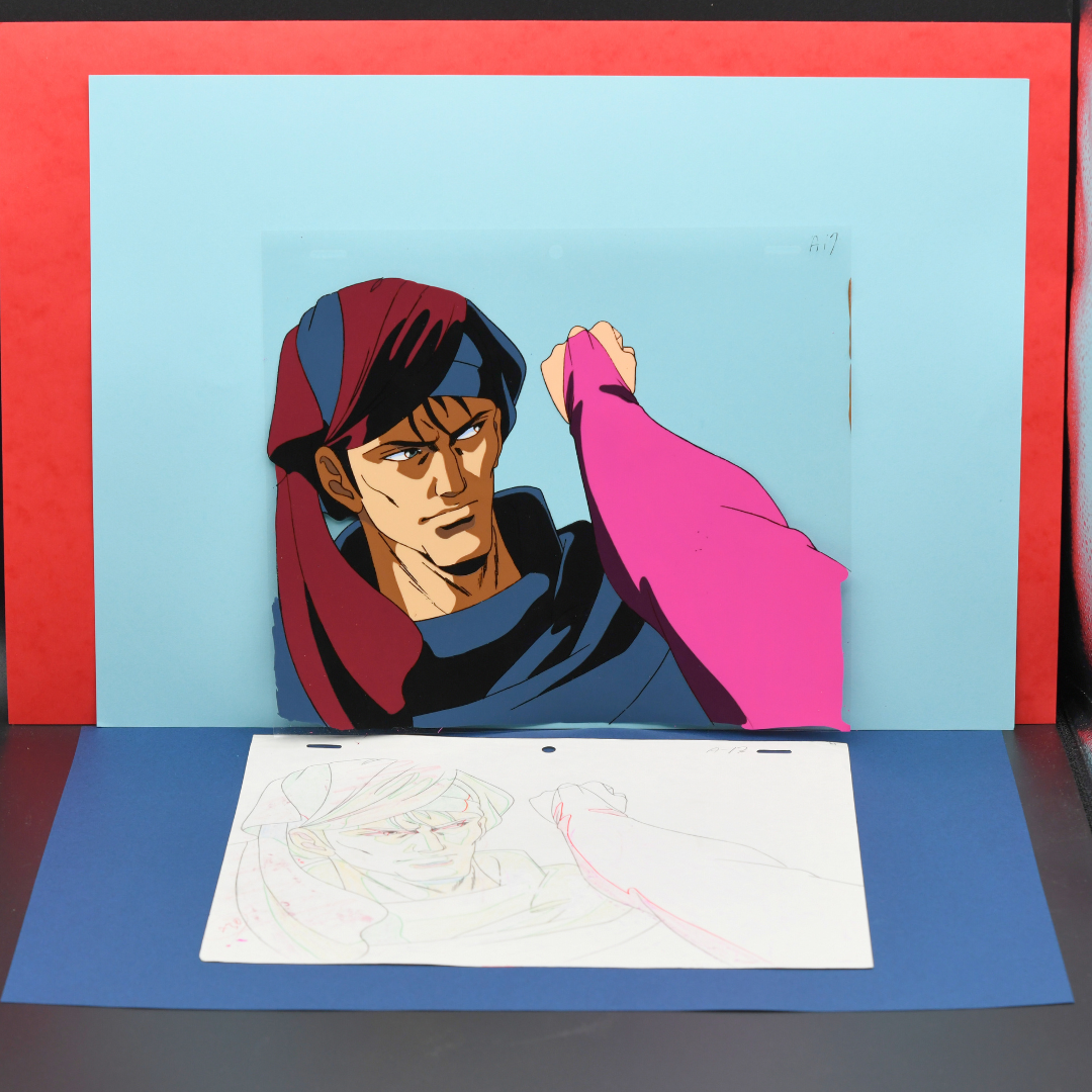 Shurato Hindra dodging original production cel and douga