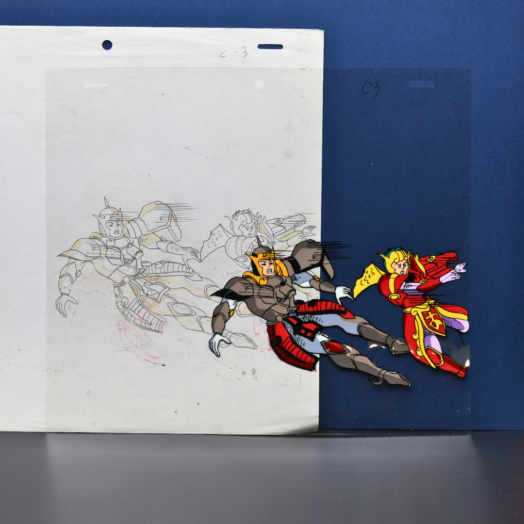 Kenya and Renge original production cel with matching douga from Shurato