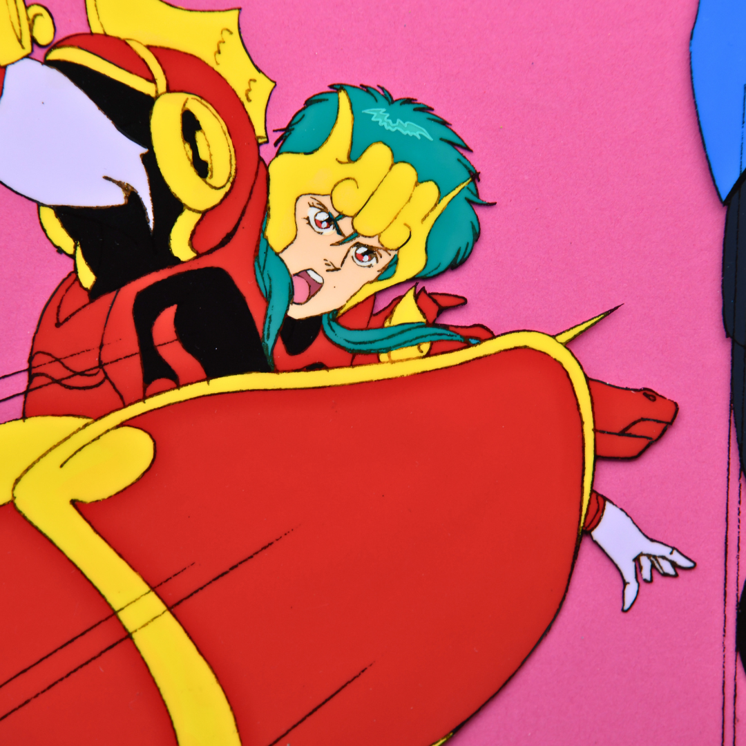 Close-up of Renge in armor original production cel from Shurato