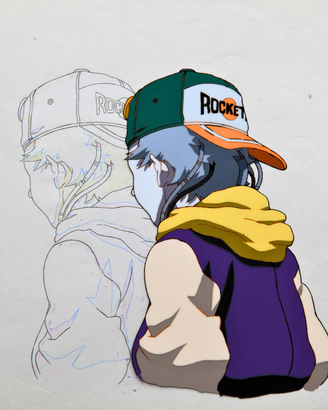 Spriggan 1998 original animation cel and corresponding douga view 4