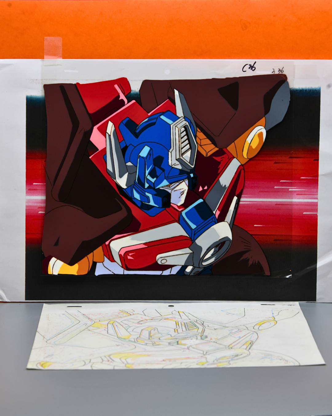 Big Convoy original production cel detailed view
