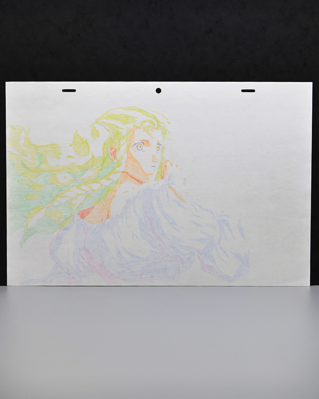 Reverse-side colored-pencil work on Charlotte Elbourne production douga, Vampire Hunter D Bloodlust