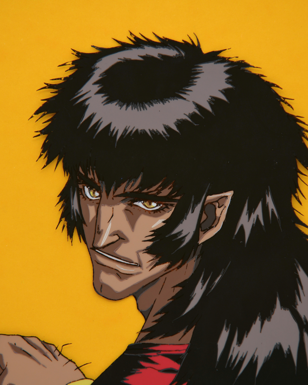 Mashira face close-up on original hand-painted production cel, Vampire Hunter D Bloodlust